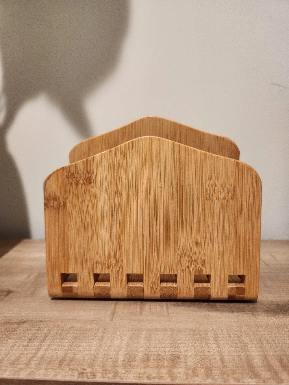 Bamboo Napkin Holder - Natural Wood Tone